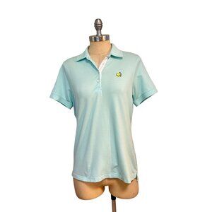 Magnolia Lane Masters Golf Polo Shirt Aqua Augusta National Medium